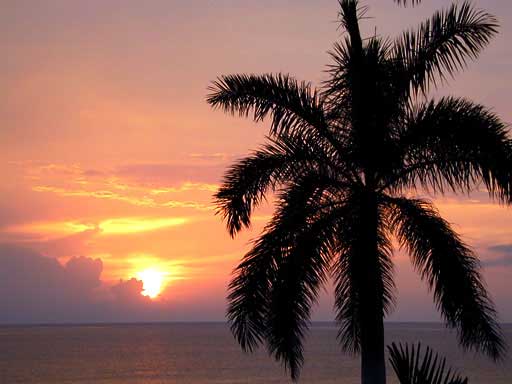 Sunset over Caribbean